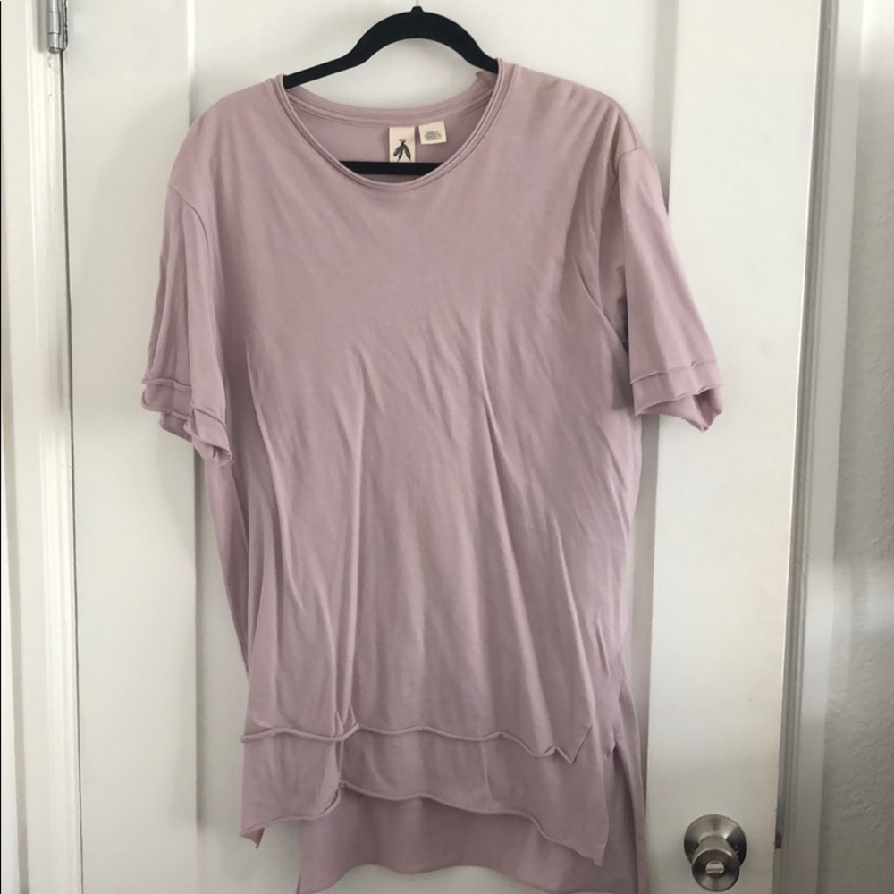 Layered light purple shirt